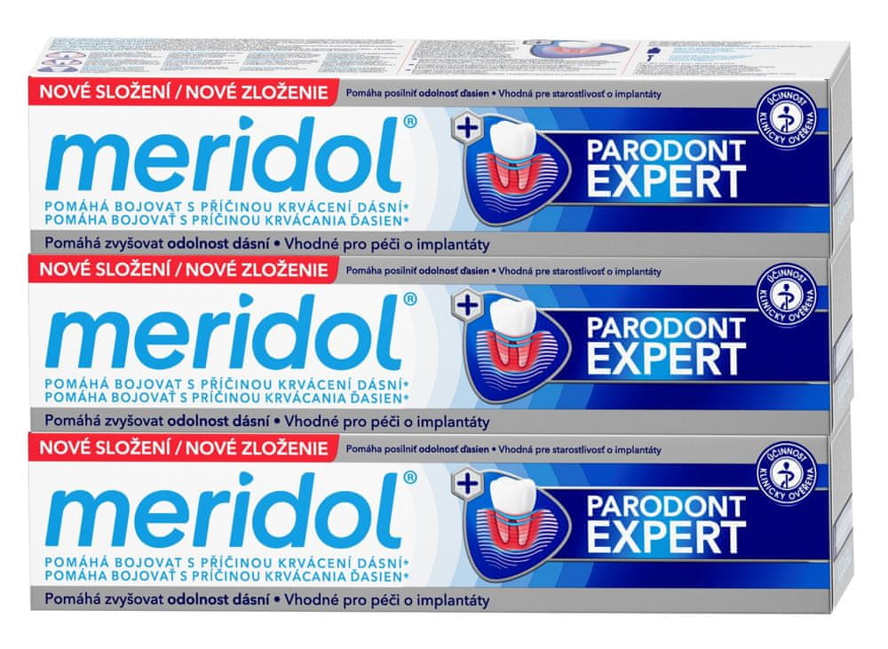 Meridol Paradont Expert zubná pasta 3 x 75 ml